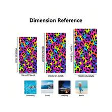 1 buah Handuk Pantai Motif Leopard Klasik, Handuk Kolam Renang Mikrofiber Tahan Pasir, Cepat Kering, dan Menyerap Air, Motif Hewan, Ringan, Aksesori Pantai untuk Perjalanan Musim Panas, Berenang, dan Perjalanan. - G - View 3