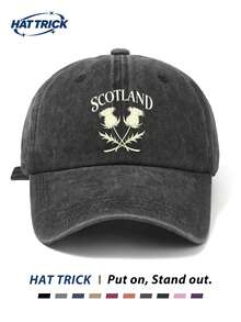 1pc Unisex SCOTLAND Print Soft Top Baseball Cap, Vintage Washed Breathable Sun Hat, Suitable For Outdoor Sports, Hiking, Camping, Daily Wear, Hip Hop Hat, Trucker Hat, Adjustable Brim, Gift, Holiday Gift - C - View 8