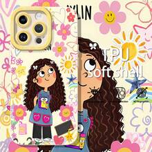 Funda para móvil con ilustración de Miss Aylin, compatible con Samsung, Apple, VIVO, OPPO,  y Honor. Fabricada en TPU, ofrece protección contra golpes y caídas. Un regalo ideal para amigos y familiares. - Blanco - Ver 2