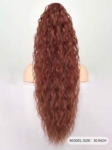Ponytail Extensions, Claw-Shaped Ponytail, Long Wavy Ponytail Extensions, Black Or Multi-Colored 30-Inch Curly Clip-On Ponytail Wigs, Suitable For Women, Fluffy And Natural Synthetic Wigs, Convenient For Everyday Wear And Easy To Match., Halloween - Rust Brown - View 3