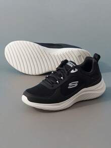 Skechers FLECTION 3.0 男士系带休闲运动鞋，减震跑步鞋，适合慢跑、旅行、日常休闲户外穿着，8790357 - 黑色 - 查看 2
