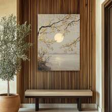Peinture décorative de style nordique japonais aux tons neutres, peinture murale décorative de style zen wabi-sabi japonais, convient pour la maison ou le bureau - 111 - Voir 4