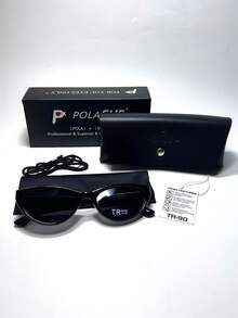 POLASUP New Cross-Border Retro TR90 Plug-In Temple Cat Eye Frame European & American Fashion Cool Vintage Cat Eye Small Frame Polarized Sunglasses For Women, Fashion Accessory Glasses With Free PU Glasses Case - Multicolor - View 9