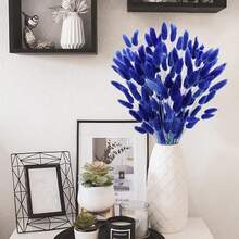 60/120/180/240 piezas Ramos de Flores Artificiales de Estilo Bohemio Coloridos, Adecuados para Decoración del Hogar, Decoraciones de Boda, Festivales de Primavera, Ramadán, Pascua, Día de la Madre y Regalos del Día de San Valentín - azul real - Ver 4