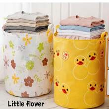 1pc Foldable Round Storage Basket Laundry Hamper, Multi-Purpose Clothes & Miscellaneous Items Organizer Bin, Suitable For Bedroom, Bathroom, Dorm, With Dual Handles For Easy Carrying, Available In Multiple Colors - Multicolor - View 6