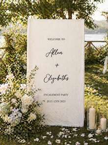 Customized Wedding Welcome Sign, Wedding Fabric Welcome Sign, Modern Wedding Welcome Banner, Fabric Sign Customized Wedding Banner, Bohemian Wedding, Bridal Shower Sign Personalized Name Customized Wedding Sign, Customized Minimalist Welcome Sign, Fabric Welcome Sign, Wedding Decor, Customized Fabric Wedding Sign, Personalized Party Decor, Minimalist Sign, Fabric Sign, Wedding Wedding Welcome Sign, 3 Types Of Fabrics For Banners, Personalized Party Decor, Minimalist Sign, Fabric Sign, Wedding Wedding Welcome Sign - Multicolor - View 3