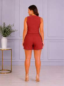 Tailored Suit, Charlotte Plus Size, Shorts + Vest - 瓦 - 查看 3