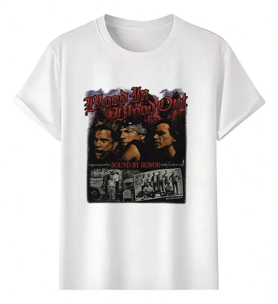 Tshirt Muscle Freaks Blood In Blood Out Estilo Película - Blanco - Ver 1