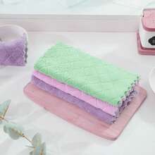 1-5 piezas Juego de toallas de cocina y paños de microfibra súper absorbentes de color aleatorio - Adecuado para uso diario en la cocina y restaurantes - Rectangular - Ver 3