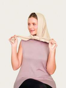 1pc Instant Triangle Hijab, All-In-One Headscarf. Quick Wrap Design, Won't Slip. No Undercap, No Folding Needed. Suitable For Daily Wear, Prayer, And Outings - Multicolor - View 6
