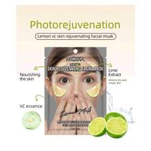 9pcs Hydrating & Moisturizing Fruit Face Mask Set, Includes Cucumber Hydrating, Strawberry Soothing, Rose Repairing, Watermelon Brightening, Kiwi Antioxidant, Apple Firming, Lemon VC Spot Fading, Honey Moisturizing, 25ml/Pc - Multicolored - View 9