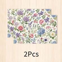 1pc Floral Pattern Linen Placemat, Breakfast Mat, Coffee Mat, Cup Coaster, Bowl & Plate Mat, Kitchen Accessory, Easy To Clean, Suitable For Home, Restaurant, Restaurant Decor, Holiday Gift, Gift For Friends, Multi-Piece Set - Multicolor - View 12