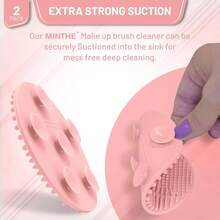 Makeup Brush Cleaner |   2 Pack |   Silicone Make Up Cleaning Pad - Pink - View 4