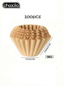 choxila 50/100 buah Filter Kopi Putih/Cokelat, Filter Kertas Berbentuk Kerucut Mudah Digunakan, Desain Filter Kopi yang Diperbarui, Filter Kopi Keranjang Dasar, Kertas Filter Kopi untuk Alat Seduh Kopi Tuang - kertas saring kopi - View 20