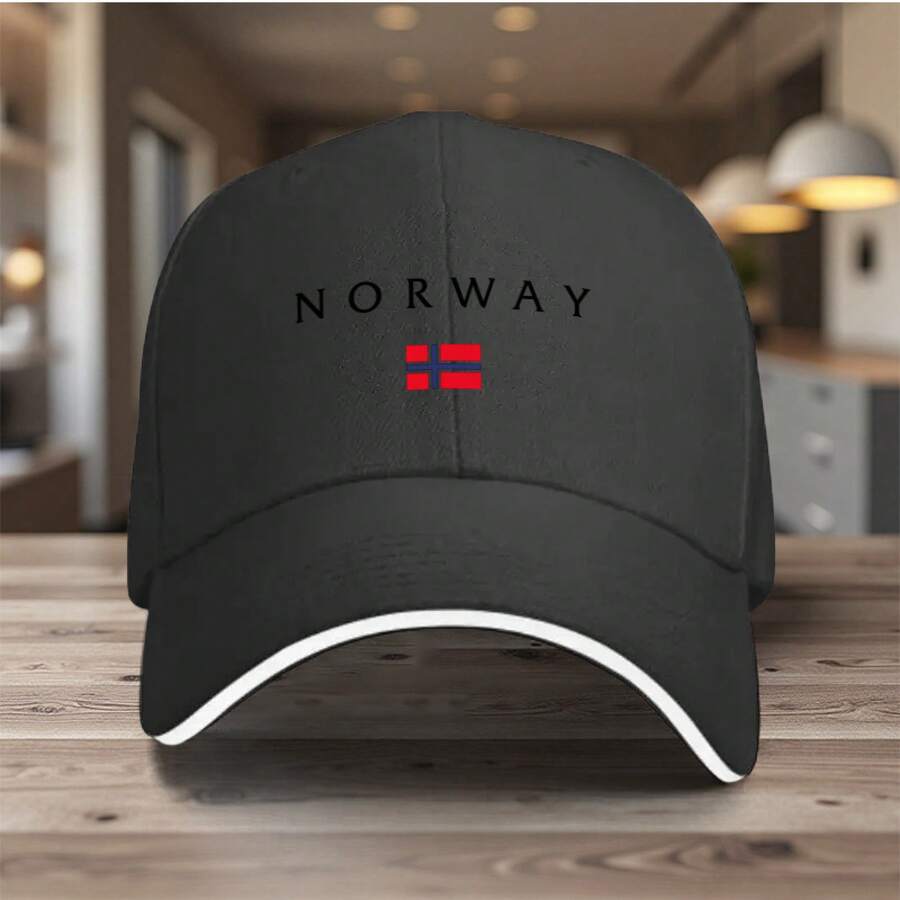 Ships In 24 Hours DE/FR/ES/IT | Norway Flag Cap - National Colors - Lightweight, Adjustable, Unisex, All Seasons | Perfect For Outdoor Travel, Parties, And Sports | Norwegian Pride Gift - A - View 1