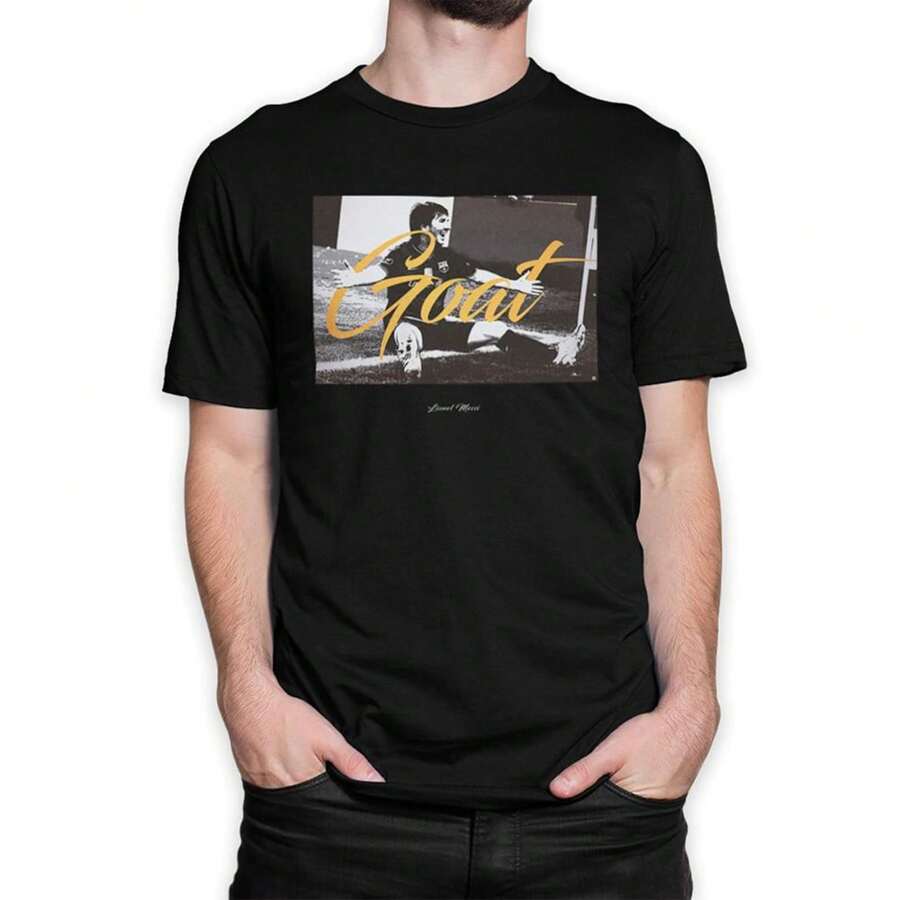 Lion El Me Ssi GOAT T-Shirt Men39s And Women39s Sizes FFT-311002 - màu đen - Xem 1
