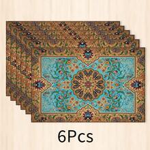 1件亞麻餐墊，早餐墊、咖啡墊、杯墊、碗盤墊，廚房配件，易清洗餐墊，適用於居家、餐廳、餐廳裝飾、節日禮物、送給朋友的禮物，多件組 - 彩色 - 查看 18