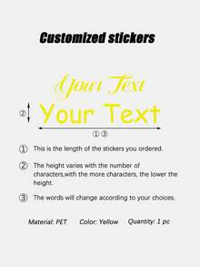 Customized Text Name Sticker For Car Bumper Window And Motorcycle, Matte Finish Personalized Decal For Flat Surfaces, Holographic Waterproof Vinyl Letters For Laptop Truck Helmet And Home Office Decor - Multicolor - View 49