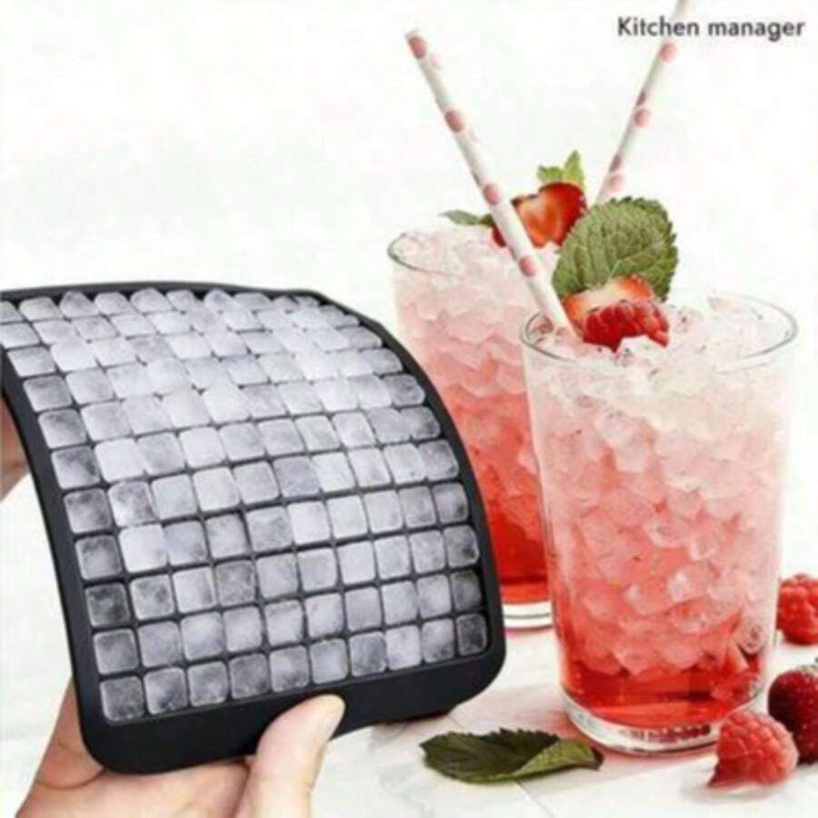 1pc 160-Grid Silicone Ice Cube Tray, Ice Cube Mold, Ice Maker, Mini Ice Maker, DIY Mini Ice Cube Mold, Kitchen Accessories, Easy-Release Multi-Grid Silicone Ice Cube Tray, Suitable For Making Cocktail And Whiskey Ice Cubes, Frozen Mixes, Making Ice Cubes And Puddings, Ice Cubes And Ice Balls For Drinks, Suitable For Home, Bar, Club And Outdoor Use