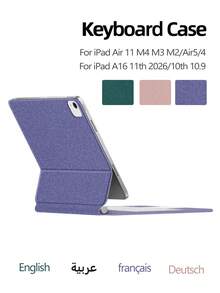 Magic Keyboard Compatible With Ipad A16 11 Inch 2025 11th/ 10th 10.9 Inch 2022 Keyboard Case Compatible With Ipad Air 11 Inch M4 M3 M2 Case Pro 11 2018-2022 Smart Cover Backlight Touch Panel Multi Angle Support - View 1