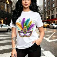 Camiseta de mujer con estampado floral vibrante y diseño artesanal mexicano - camiseta casual de cuello redondo, ajuste cómodo y elegante, estilo bohemio y tradicional - ideal para el Día de la Madre, fiestas familiares y regalos perfectos para mamá, - Blanco - Ver 10