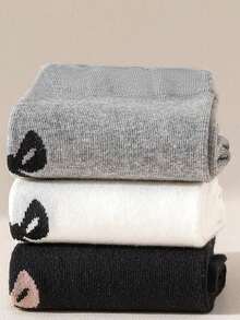 4 pares de calcetines de media caña con decoración de lazo estilo ballet para mujeres, suaves y versátiles, adecuados para uso diario, transporte, salas con aire acondicionado, trabajo, escuela, estilo JK, eventos, diseño delgado para verano - Multicolor - Ver 4
