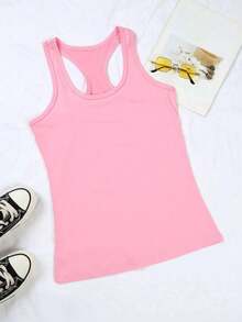 Disney Official Authorization | Women's Casual Round Neck Sleeveless Vest. Featuring Minnie, Paired With Sparkling Bows And Heart-Shaped Elements, It Is Sweet And Eye-Catching. It Is An Eye-Catching Item For Theme Park Dressing And An Ideal Choice For Showcasing A Girlish Style. - Hồng - Xem 6