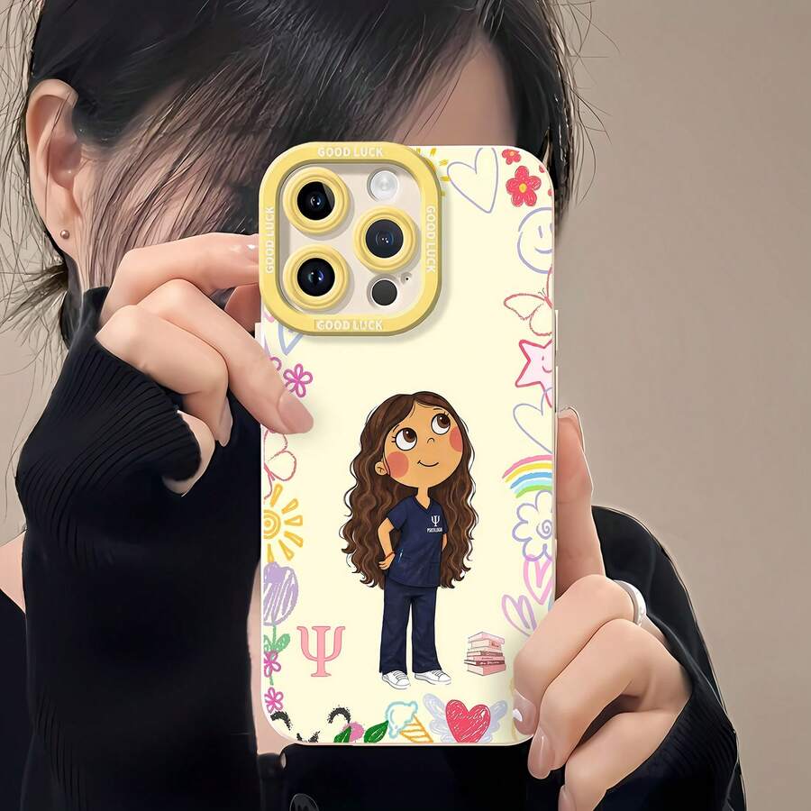 Funda para móvil con diseño de personajes adorables y coloridos, compatible con Samsung, Apple, VIVO, OPPO,  y Honor. Fabricada en TPU, ofrece protección contra golpes y caídas. Un regalo perfecto para amigos y familiares. - Blanco - Ver 1