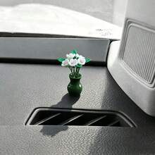 1pc Premium Creative Minimalist Luxury Vase Car Center Console Ornament/Car Desktop Decoration Mini Vase Sunflower Car Interior Decor - Small Vase - View 10