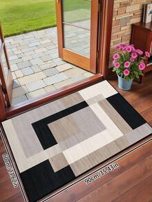 1 buah Karpet Area Modern Geometris, Motif Hitam Putih Abu-abu, Poliester Persegi Panjang, Mudah Perawatan dan Dapat Dicuci, Cocok untuk Ruang Tamu, Lorong, Samping Tempat Tidur, Ruang Duduk, Kamar Tidur, Kantor, Dapur, Dekorasi Rumah Gaya Pedesaan - MultiWarna - View 25