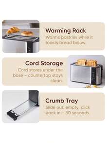 Toaster - Negroyaceroinoxidable - View 7