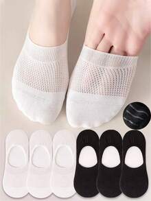 1/2/4/6/10/20 Pairs Women No-Show Socks, Non-Slip, Odor-Resistant, Breathable Low Vamp Invisible Socks For Shoes - Multicolor - View 1