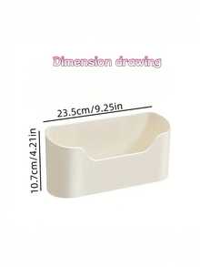 1 pieza/2 piezas Cesta de almacenamiento de plástico montada en la pared sin taladro para habitación de bebé, caja de almacenamiento de artículos para niños, adecuada para organización y almacenamiento del hogar de la guardería - Multicolor - Ver 4