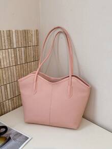 Large Capacity Handbag For Women, New Arrival Minimalist Commuter Shoulder Tote Bag - Pink - View 11
