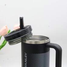 Stanley 40oz Quencher ProTour Tumbler, Flip Straw Insulated Stainless Steel Leakproof Travel Cup - 黑色 - 查看 3