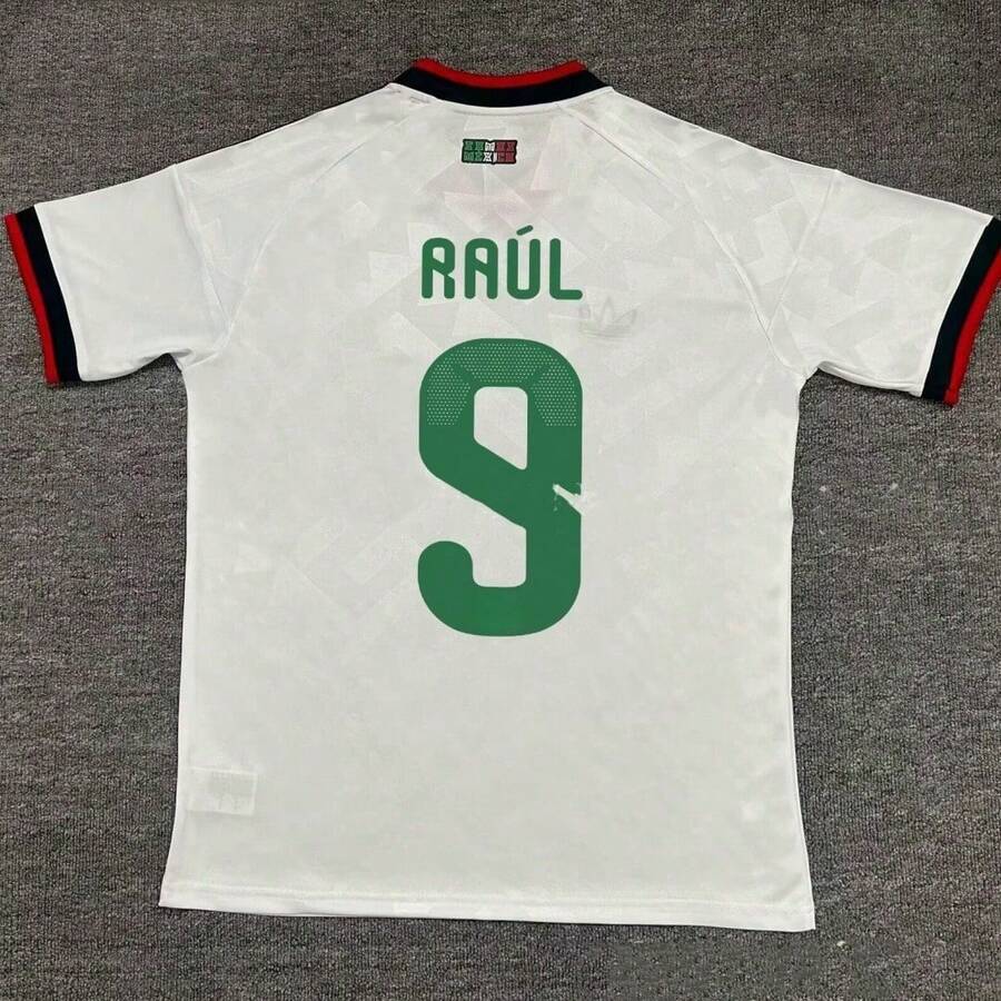 [48-Hour Shipping] Mexico National Team Away Jersey, Raúl No.9, White Short-Sleeved Football Shirt - 預設 - 查看 1