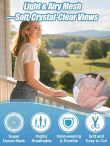 Durable Garden Insect Netting - Outdoor Mesh, Solid Color Insect Net, Large Canopy Mosquito Net, Large Four-Corner Mosquito Net, Bedroom Bed Canopy Mesh, Suitable For Yard And Garden Insect Protection, All-Season Use, Also Functions As Garden Fencing And Outdoor Privacy Screen, Sturdy And Durable Mesh Body - A - View 5