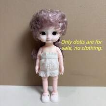 6.3英寸时尚1/8 BJD娃娃，可爱妆容，可动关节，裸素体OB11，DIY BJD娃娃，卡哇伊卡通3D逼真眼睛，漫画脸型，服装需另购，派对礼物 - 多色 - 查看 13