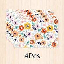 1pc Floral Pattern Linen Placemat, Breakfast Mat, Coffee Mat, Cup Coaster, Bowl & Plate Mat, Kitchen Accessory, Easy To Clean, Suitable For Home, Restaurant, Restaurant Decor, Holiday Gift, Gift For Friends, Multi-Piece Set - Multicolor - View 23