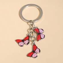 1pc Colorful Butterfly Pendant Keychain, Enamel Pendant, Fashion Bag Charm, Daily Use - Multicolor - View 11