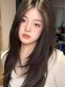 1pc Women's Long Hair Extension Piece, Invisible Seamless U-Shape Synthetic Hair Volumizing Fluffy High-Layered Hair Patch, Straight With Inward Curl And Slight Wave, HA2827,Claw Clips - Multicolor - View 5
