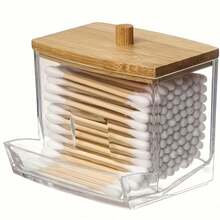 Transparent Cotton Swab Box, Storage Box, Suitable For Cotton Swabs, Dental Floss, Cotton Pads, Etc., Bathroom Storage - Multiple Styles - View 5