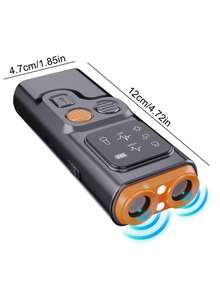 New Ultrasonic Dual-Head Dog Repeller, Portable Dog Trainer, Anti-Barking Device, With 2 Different Ultrasonic Modes, High-Power LED Flashing Light, Suitable For Various Dog Breeds, Effectively Stimulates Dog's Hearing To Make Them Feel Afraid - Multicolor - View 4