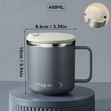 Double Layer Insulated Milk Coffee Mug With Sliding Lid Portable Sealed 304 Stainless Steel Thermal Cup For Cold And Hot Drinks - Multicolor - View 14