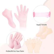 Reusable Silicone Socks And Gloves Set, Soft Elastic Gel Socks Suitable For Women And Men, Care Gloves Foot Care Socks Hand And Foot Care Tools - Multicolor - View 10