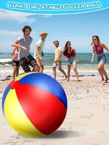 This Soccer Ball Is Crafted From Thick, Impact-Resistant Material With Excellent Elasticity. Whether On The Beach Or In The Pool, You Can Fully Enjoy The Fun Of Summer Water Activities. - Multicolor - View 3