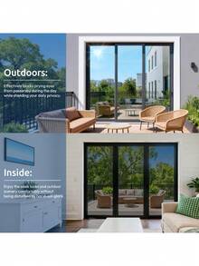 One-Way Privacy Anti-Peep Window Film, 100% UV Protection Heat Insulation Glass Film, Car Window Film & Home Reflective Window Sticker, Silver - Heat Insulation Film - View 7