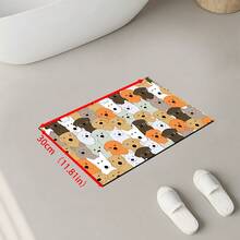 1pc, Home Decor, Dog Pattern Print, Diatom Mud Rug, Easy To Clean, 3D Print Rectangular, Suitable For Doorway, Living Room, Kitchen, Bedroom, Hallway, Bathroom, Laundry Room - Polyester Rug, Suitable For Indoor And Outdoor Home Decor - Multicolor - View 15