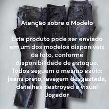Men's City Denim Slim Fit Player Style Jeans, Black, Distressed With Rips And Paint Splatters – Slim Fit, Premium Thick Fabric - JO-04 - 查看 14