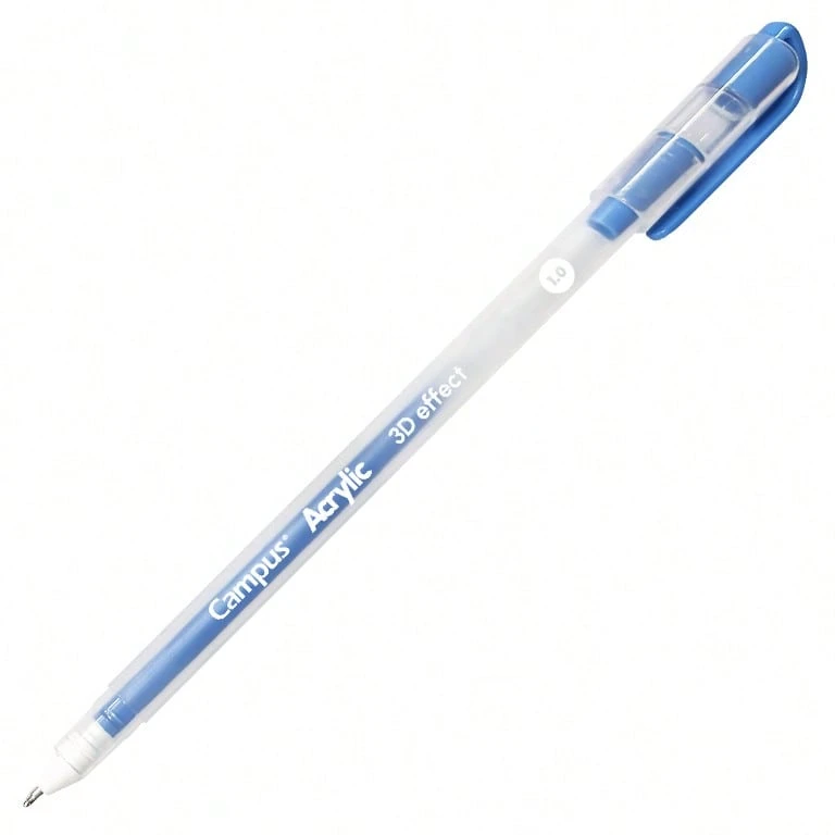 Rotuladores Acrílicos Campus Acrylic 3D Carne 10 ud. Punta fina 10uds - Azul medio - Ver 1